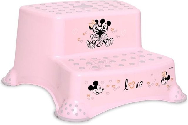Lorelli Kinder Badhocker zweistufig Tritthocker mit rutschfesten Gummi-Noppen in Pink - Bild 1