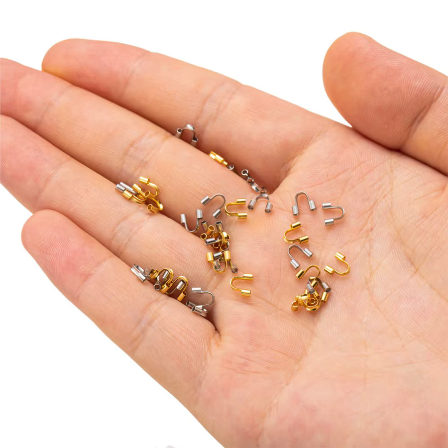 Verschlüsse Crimp Perlen Abdeckungen, Edelstahl, Unisex - Bild 2