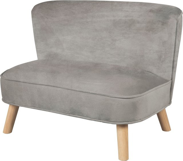 ROBA Kindersofa 2-Sitzer im Skandi Stil, Grau, B/T/H: 140 x 70 x 50 cm - Bild 1