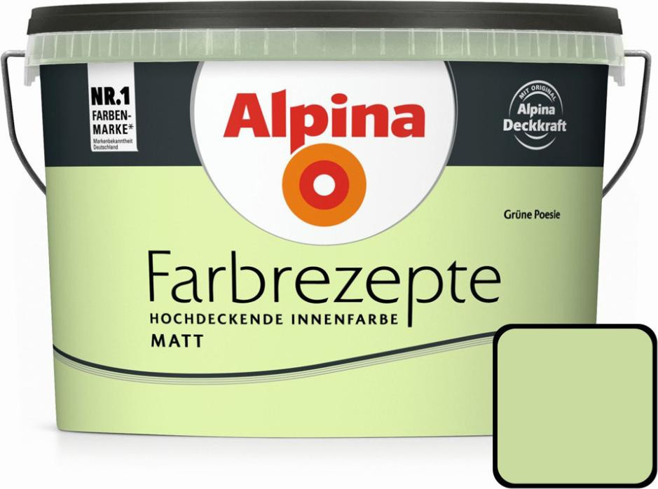Alpina Farbrezepte Grüne Poesie Wandfarbe matt, 2,5 l - Bild 1