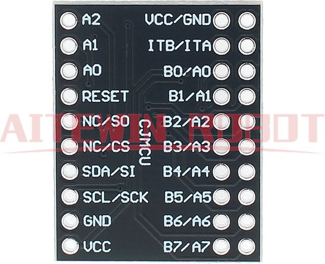 AITEWIN ROBOT MCP23017 I2C-Schnittstelle 16bit I/O-Erweiterungsmodul Pin Board IIC zu GPIO Konverter in Schwarz für Arduino und C51 - Bild 1