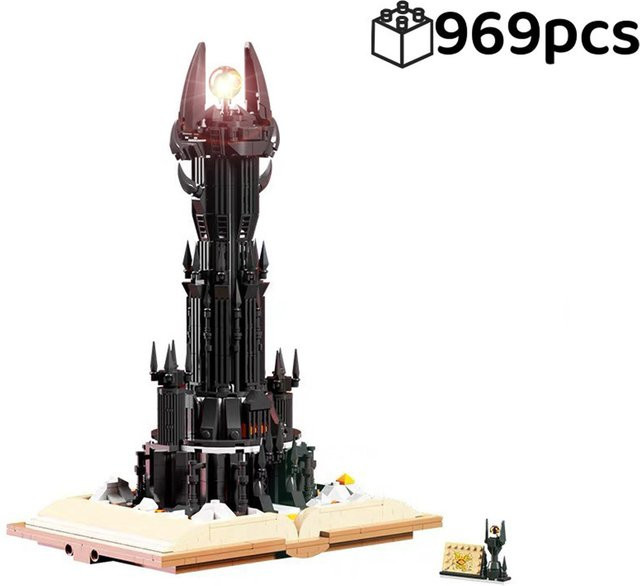 FUNXINEE Black Magic Tower Gebäude Set, mit Licht, 969 Teile - Bild 1