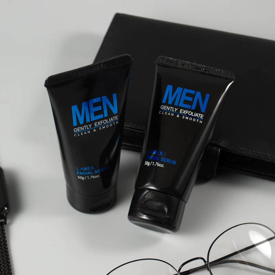 LAIKOU Gesichtspeeling für Herren, Salicylsäure & Teebaumöl, 50g - Bild 5