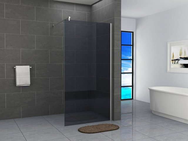 Fa-Bausysteme Walk-In Glas Duschabtrennung Grauglas, Breite: 70 cm, Höhe: 200 cm - Bild 2