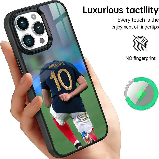 Magnetische Handyhülle Kylian Mbappé Fußballstar für iPhone 11 bis iPhone 17 Pro Max, Multicolor - Bild 1