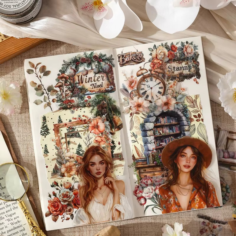 Stickerbuch für Mädchen mit 20 Blatt niedlichen Mustern in Multicolour für Tagebuch und DIY-Dekoration aus Papier - Bild 2