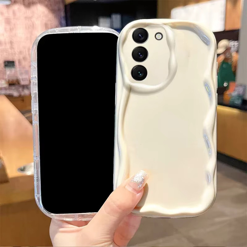 Transparente Wellenhülle für Samsung Galaxy S25 S24 S23 S22 S21 S20 Ultra Plus FE A73 A72 A71 A56 A55 A54 A52 A51 5G 4G - Bild 2