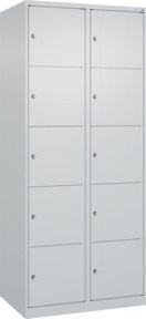 C+P Schließfachschrank Classic PLUS mit 2 Abteilen in Lichtgrau, B/T/H: 80 x 50 x 185 cm - Bild 1