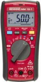 Benning Digital-Multimeter MM 10-1 True RMS Datenlogger CAT IV 600 V in Rot - Bild 1