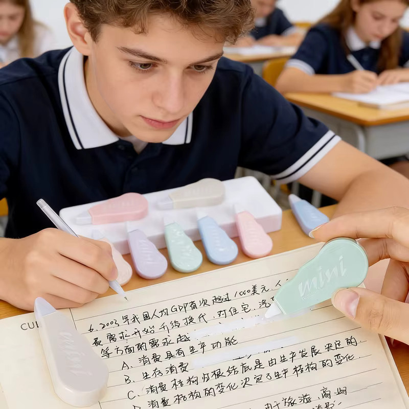 6er Set Korrekturband transparent in Mehrfarben für Schule und Büro - Bild 5