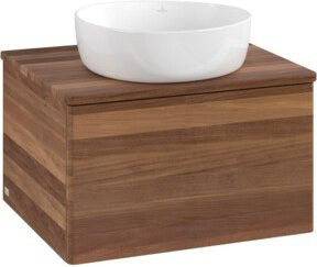 V&B Waschtischunterschrank Antao mit Beleuchtung in Walnut, B/T/H: 60 x 36 x 50 cm - Bild 1