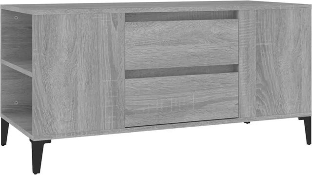 vidaXL TV-Schrank in Grau Sonoma im Industrie-Stil aus Holzwerkstoff und Metall, B/T/H: 102 x 44,5 x 50 cm - Bild 1