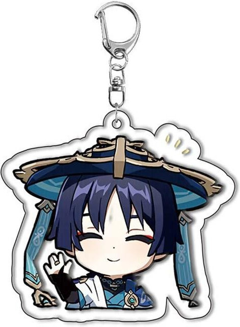 Schlüsselanhänger Genshin Impact Wanderer, Acryl, 5,5 cm, Unisex - Bild 1
