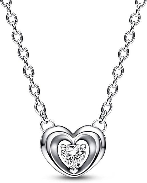 Anhänger Halskette 925 Silber, Perle, Zirkonia, Damen - Bild 1