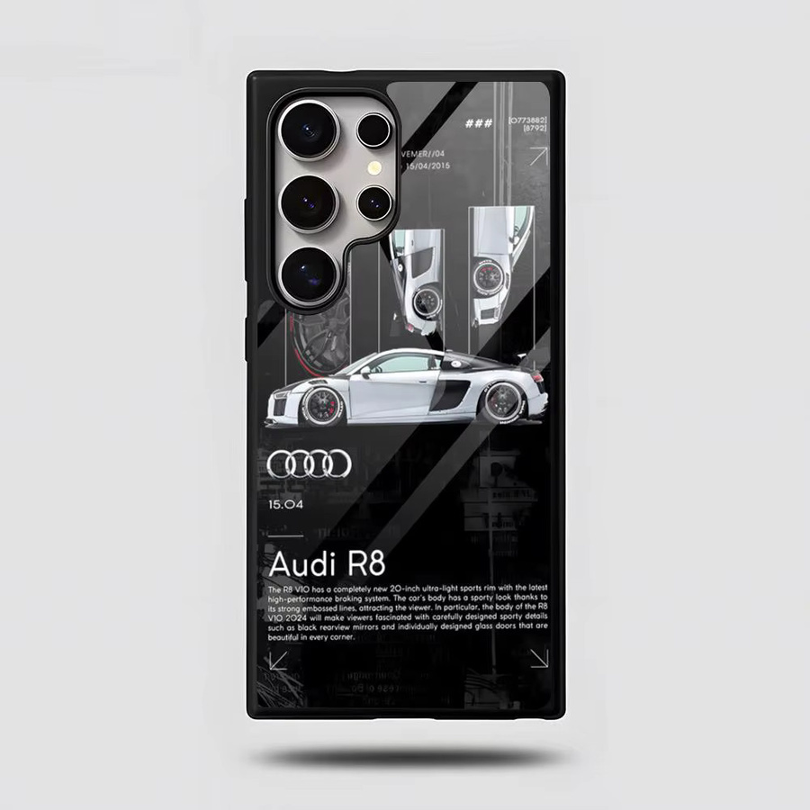 A-Audis R-S Sportwagen Handyhülle für Samsung Galaxy S26 S25 S24 S23 S22 S21 S20 S10 S9 S8 Note5 Ultra Lite in Schwarz aus PC und TPU - Bild 2