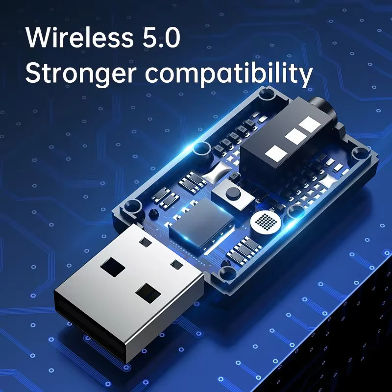 VIKEFON 3-in-1 Bluetooth 5.0 Adapter in Schwarz als Sender und Empfänger mit USB und 3,5 mm AUX für TV, PC, Kopfhörer und HIFI-Audio - Bild 4