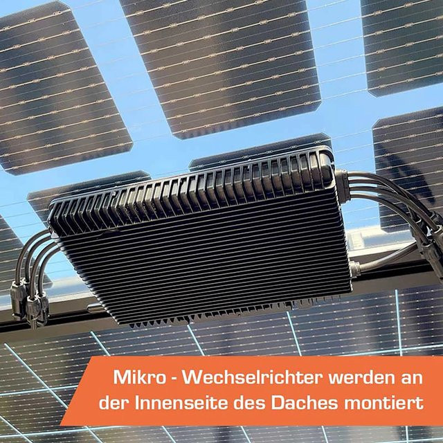 SunElements Photovoltaik-Paket Set 4 mit 275 Wp, 40 % Transparenz, inklusive Verkabelung und Mikro-Wechselrichter, schwarz - Bild 1