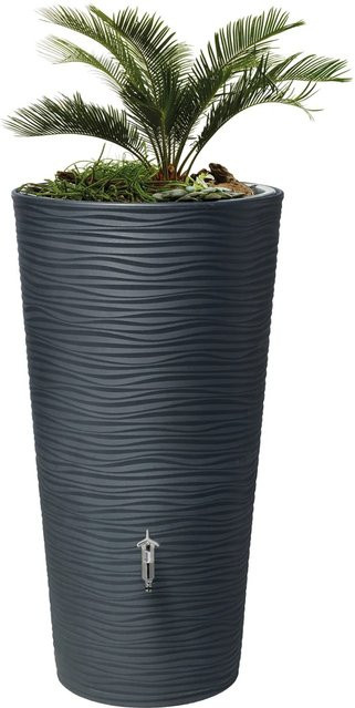 Garantia Natura 2in1 Regenwasser-Behälter mit Pflanzschale, Graphite Grey, 210 l - Bild 1