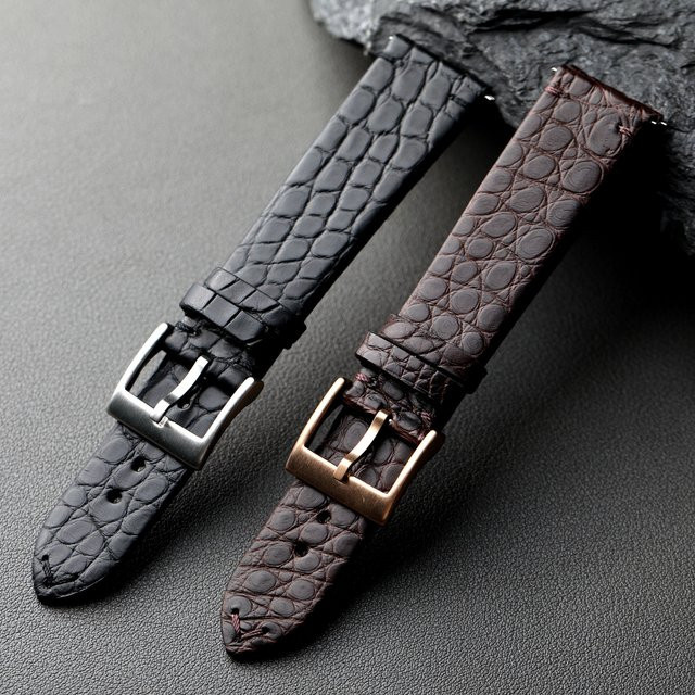 Raystray Armband Krokodilleder, schwarzbraun, Unisex - Bild 1