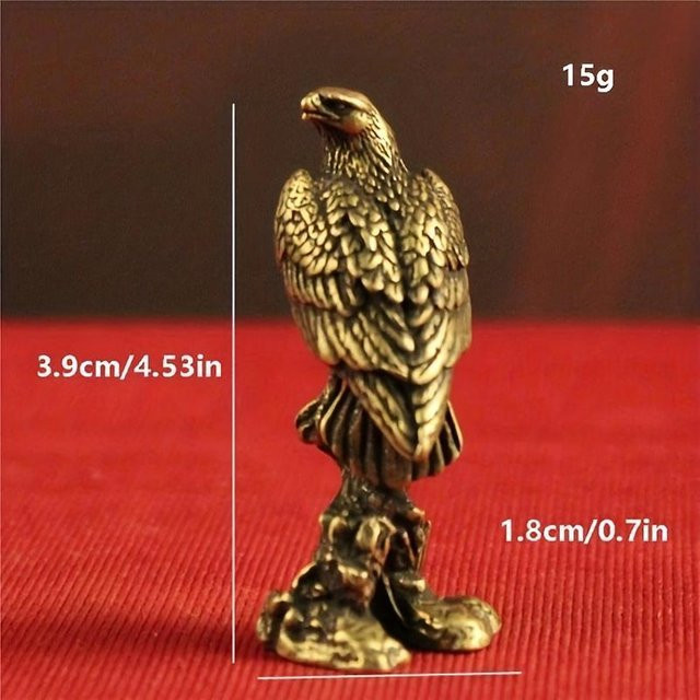 Adlerfigur aus Messing von Yiran Furniture in Gold als klassische Tischskulptur und Deko-Ornament - Bild 1