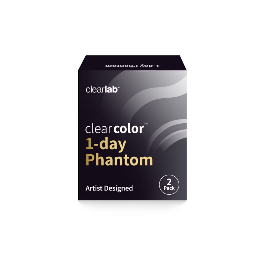 clearcolor 1-day Phantom Black Out Tageslinsen, 2er Packung, Black, Unisex - Bild 1