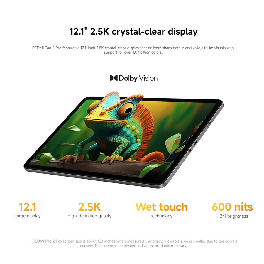 Xiaomi Redmi Pad 2 Pro Tablet Globale Version in Purple mit 12,1 Zoll 2,5K Display, 120Hz Bildwiederholrate, Snapdragon 7s Gen 4 und 12000mAh Akku - Bild 3