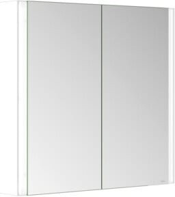Keuco Spiegelschrank Somaris 2-türig, weiß matt, Wandmontage mit LED-Beleuchtung und Sensor-Schalter, B/H/T: 80 x 71 x 12,7 cm - Bild 1