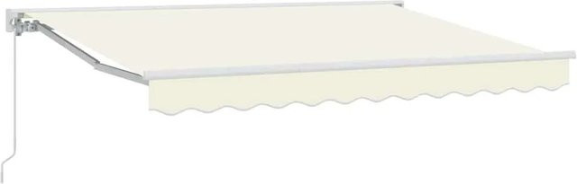 Einziehbare Markise vidaXL in Creme aus Polyester und Metall mit Wandhalterung, B/T: 250 x 200 cm - Bild 1