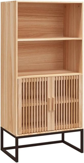 vidaXL Highboard in Braun aus Holzwerkstoff und Kiefernholz, B/T/H: 60 x 35 x 125 cm - Bild 1