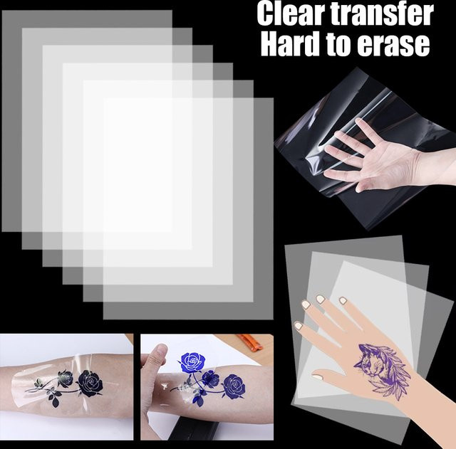 Usiriy Tattoo Transfer Film, Transparent, 100/50 Stück - Bild 1