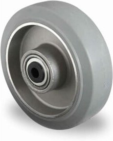 CASCOO Rad Serie AAE2 mit Doppelkugellager, Durchmesser: 125 mm, Farbe: Grau, Material: Aluminium - Bild 1