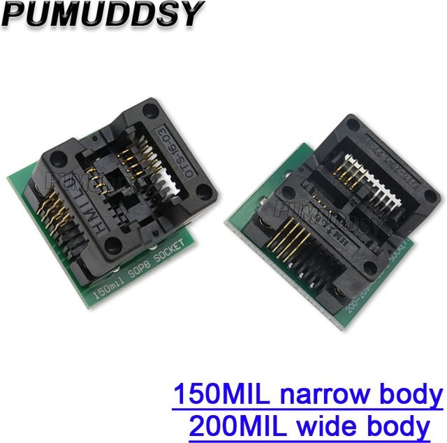 SOP16 zu DIP8 Adapter Buchse für EZP2010 EZP2013 CH341A IC Programmierer und Test, Farbe: Schwarz - Bild 1