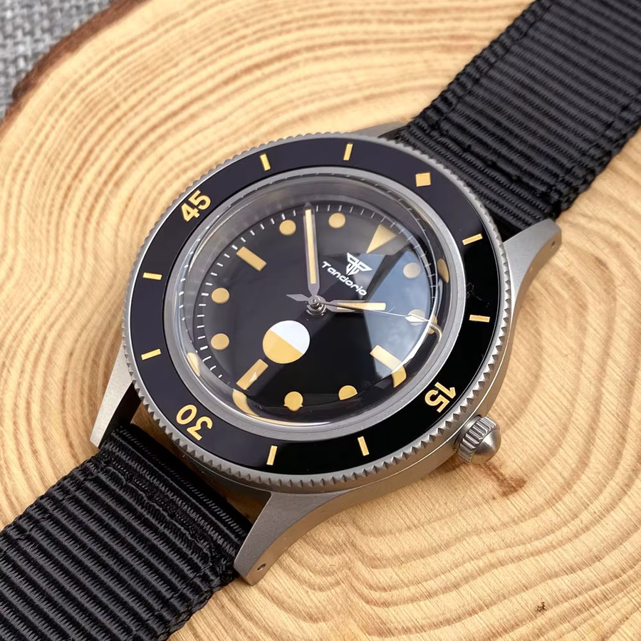 Tandorio Taucheruhr, Automatik, Edelstahl, Schwarz, 20 ATM, Herren - Bild 4