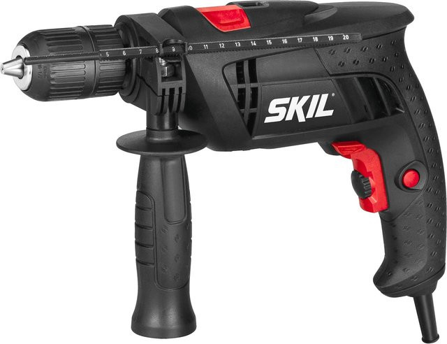 Skil Schlagbohrmaschine 6290 AA in Schwarz mit 710 W Leistung und 3-teiligem Steinbohrer-Set - Bild 1