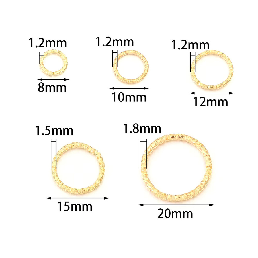 SAUVOO Jump Ringe, Eisen, Twisted Open Split Ringe, Metall - Bild 2