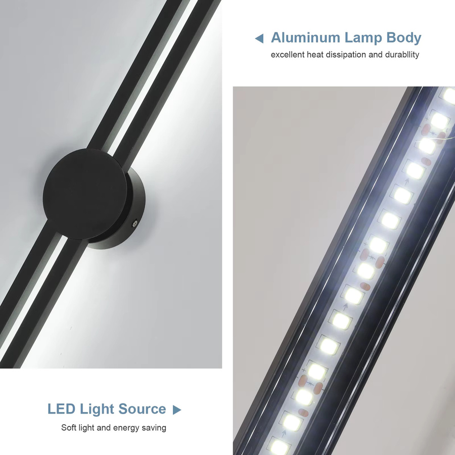 Moderne LED-Wandleuchte Riserva in Schwarz aus Aluminium für Innenbereich mit Up-Down-Lichteffekt - Bild 2