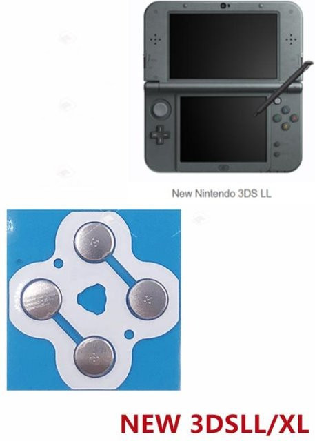 Nintendo D-Pad Dome Snap PCB-Platine und ABXY-Tastenaufkleber Leitfolie für New 3DS und New 3DS XL Controller Reparaturset - Bild 1