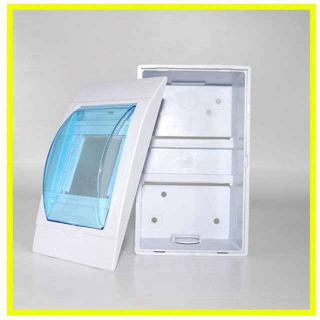 Transparente Kunststoff-Abdeckung für elektrische Verteiler und Schalter, Wandmontage, B/T/H: 18,0 x 14,0 x 6,5 cm - Bild 1