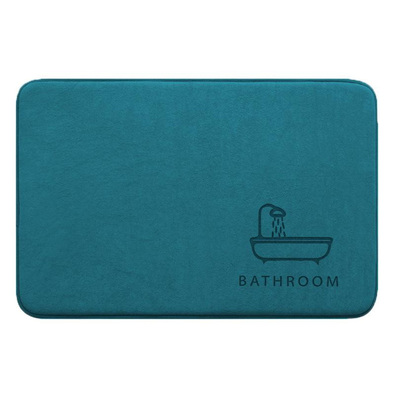 Saugfähige Toiletten-Rutschmatte von Yiran Furniture als verdickte Badezimmerfußmatte mit Memory-Effekt, B/B: 40 x 60 cm, Farben: Grau, Türkisblau, Turquoise - Bild 2