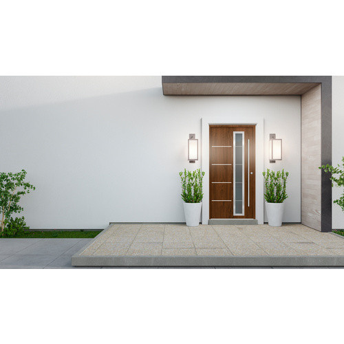 Splendoor Sicherheitshaustür SPLIT Prime RC2 aus Aluminium in Nussbaum Braun mit Glaseinsatz, Höhe: 210 cm, Breite: 100 cm, Tiefe: 7 cm - Bild 2