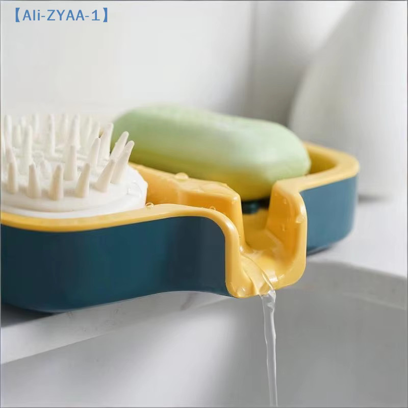 JETTING Doppelschichtige Seifenschale mit Abflussöffnung aus Kunststoff für Badezimmer und Küche - Bild 2