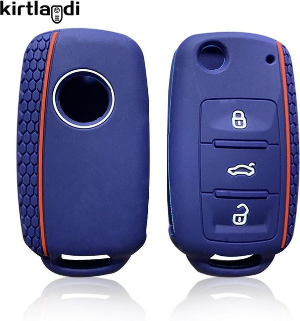 Schlüsselhülle für Volkswagen und Skoda Modelle in Navy Blau - Bild 1