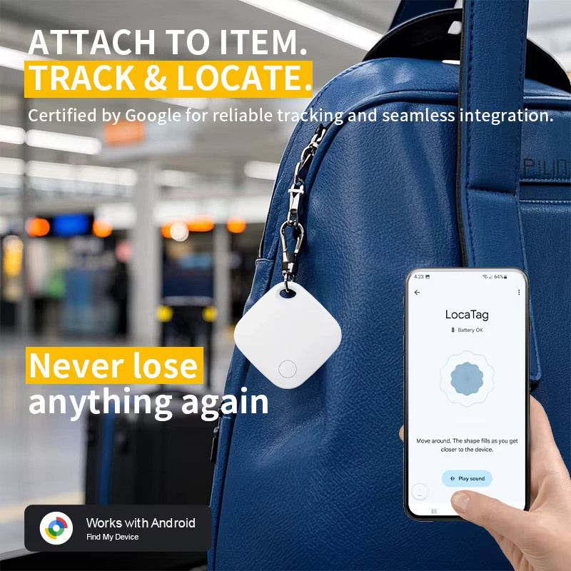Smart Location Tracker für Android-Geräte mit Google Find My Device App als Schlüsselfinder für Xiaomi, Samsung und Motorola in Schwarz oder Weiß - Bild 5