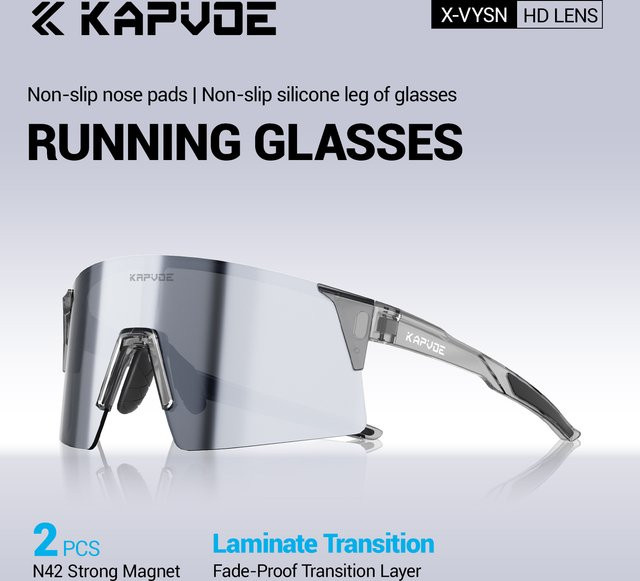 KAPVOE Sonnenbrille, Sportsonnenbrille, Unisex, Kunststoff - Bild 1