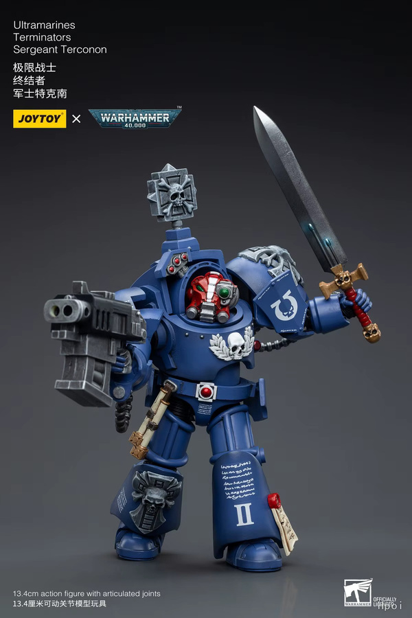 JOYTOY Warhammer 40K Ultramarines Terminators Sergeant Terconon, Actionfiguren, Maßstab 1/18 - Bild 2