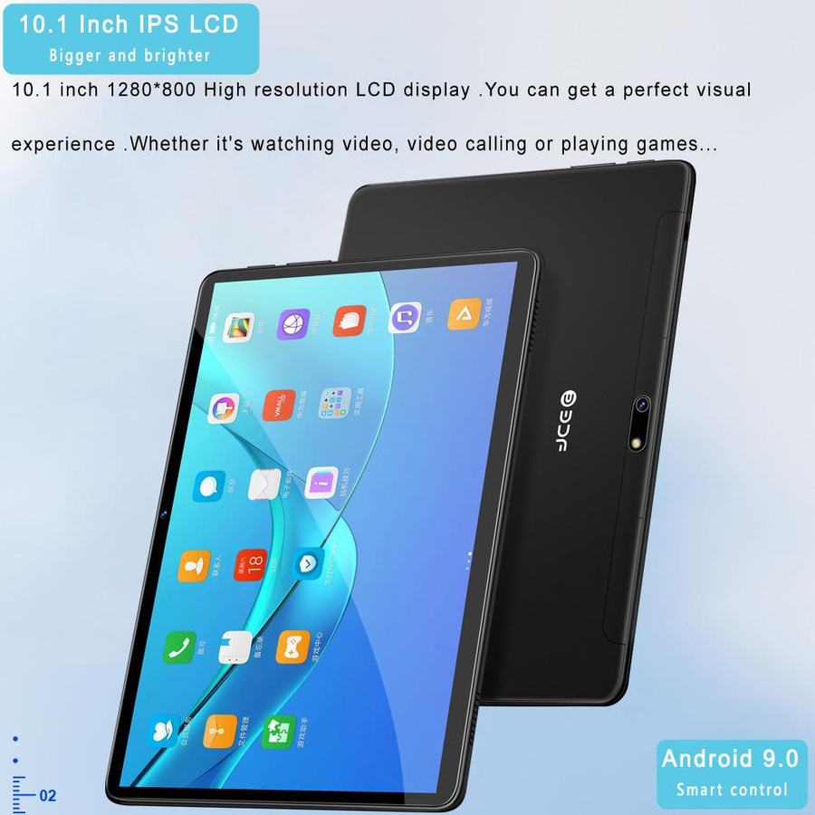 BDF Android 11.0 Tablet PC mit 10,1 Zoll LCD Display, 4GB RAM, 64GB ROM, Orange - Bild 2