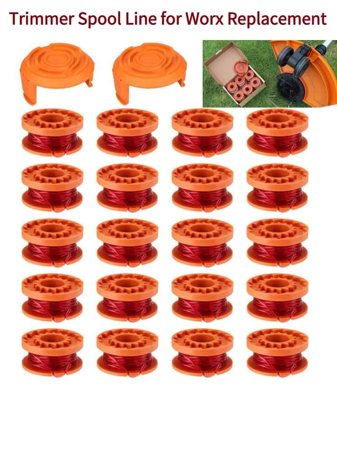 Worx Ersatz-Rasentrimmerfaden-Spulenset in Orange für Weed Eater, 3,1 m - Bild 4