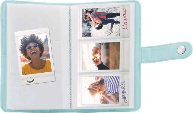 Fujifilm Instax mini 9 Fotoalbum mit Streifenmuster in Ice Blau - Bild 1