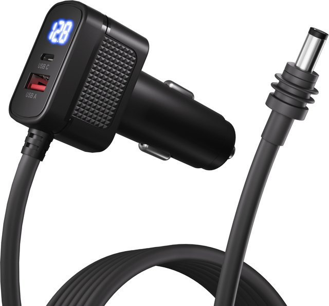3M Starlink Mini-Stromkabel 3-in-1 mit USB-C, QC 3.0 und Voltmeter-Anzeige in Schwarz - Bild 1