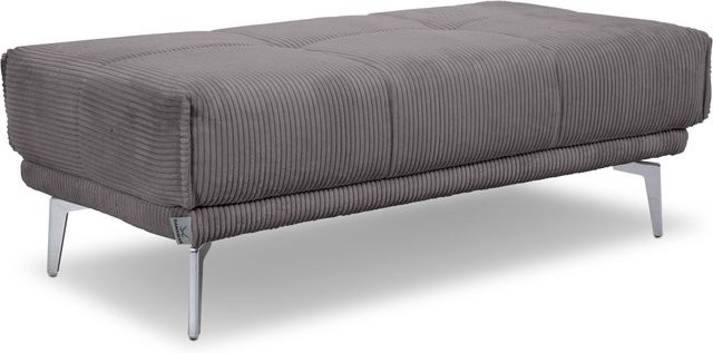 Hocker SANSIBAR ROBERTSFORS in Anthrazit mit Cord-Bezug und Metallgestell, B/T/H: 45 x 19 x 67 cm - Bild 1